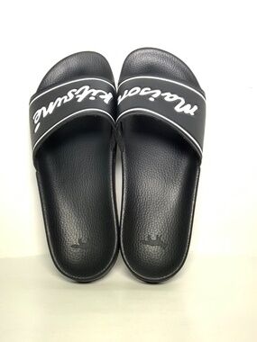 Men's Maison Kitsune Black White Slides on Casual Shoes Size 42